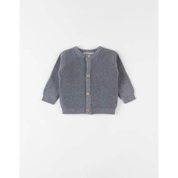 Cardigan en tricot anthracite chiné gris