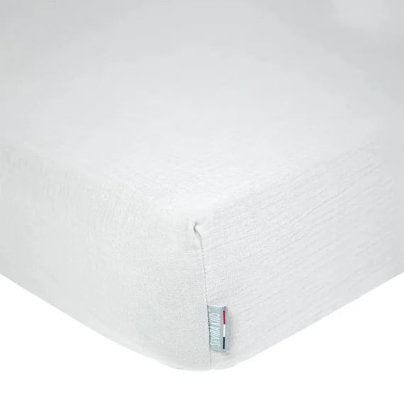 Drap Housse Uni En Gaze De Coton Gris