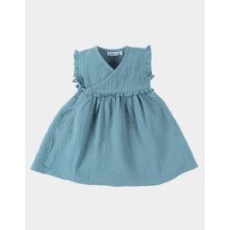 Robe Portefeuille Mousseline De Coton Vert