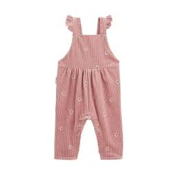 Salopette Bébé En Velours Côtelé – Bloom – Fille – Rose – Bretelles Réglables – Ouverture Pressions Rose