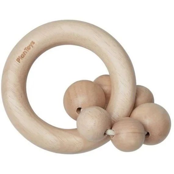 Hochet à perles en bois – PLAN TOYS – Hochet – Bébé – Mixte – Bois beige