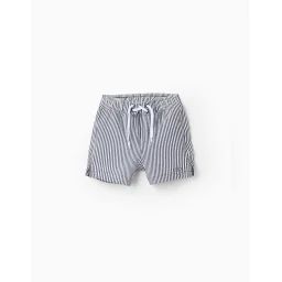 Short De Bain À Rayures Bleu Foncé