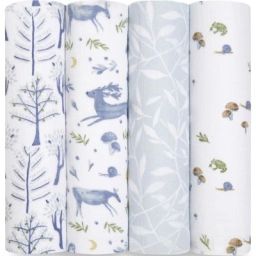 Lot de 4 maxi langes en coton bio Outdoors (120 x 120 cm)