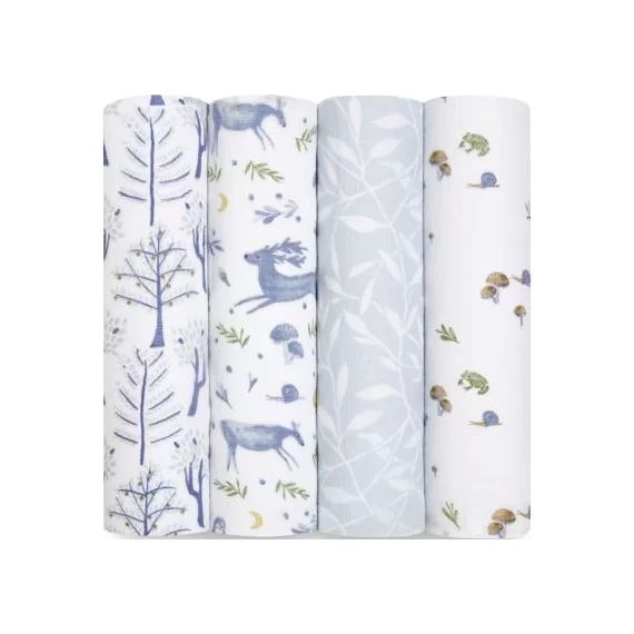 Lot de 4 maxi langes en coton bio Outdoors (120 x 120 cm)