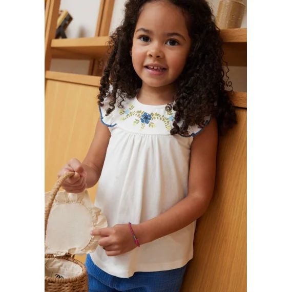 T-shirt Bébé Flora Ecru