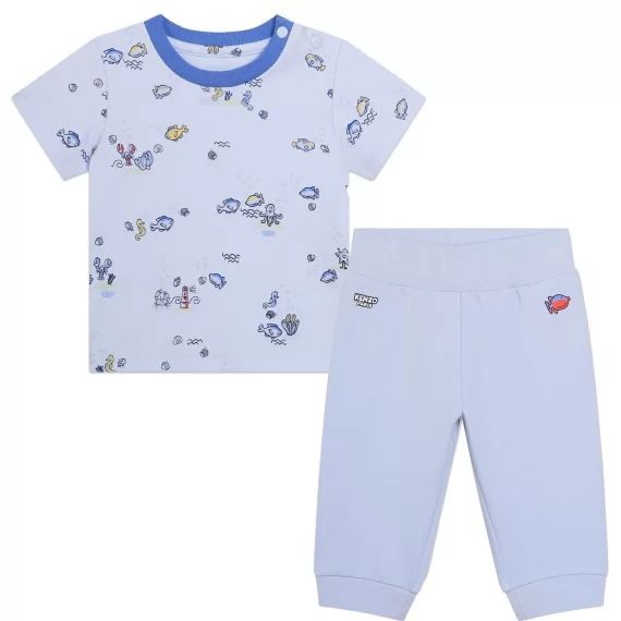 Ensemble jogging et T-shirt Garçon Bleu