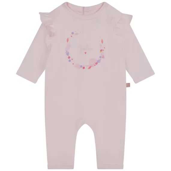 Pyjama sans pieds en coton Fille Rose