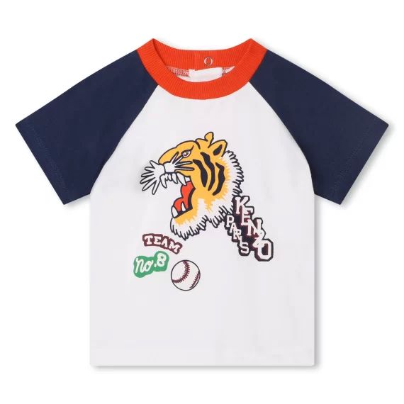 T-shirt avec imprimé placé Garçon Blanc