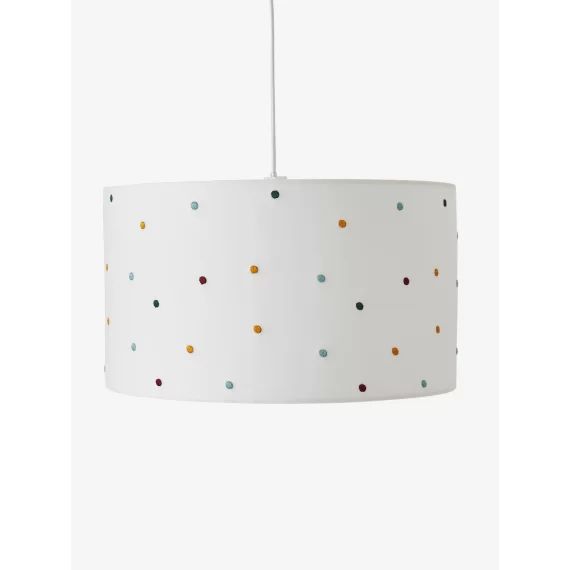 Abat-jour pour suspension pois brodés Petits Pois beige / multicolore