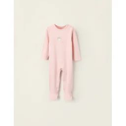 Grenouillère En Coton Imprimé Rose Clair