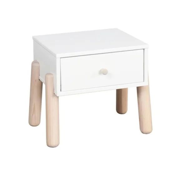 Chevet Enfant Gabby Blanc Et Bois Blanc