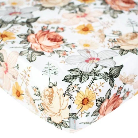 Drap-housse en coton, Néo Vintage  70×140 blanc