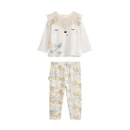Pyjama Bébé 2 Pièces Écru Capucine Blanc