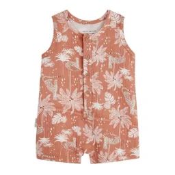 Combishort Bébé Garçon En Gaze De Coton Oasis Orange