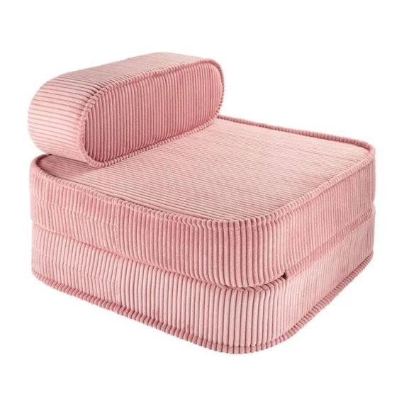 Chauffeusse Enfant Velours Côtelé Flip Pink Mousse Rose