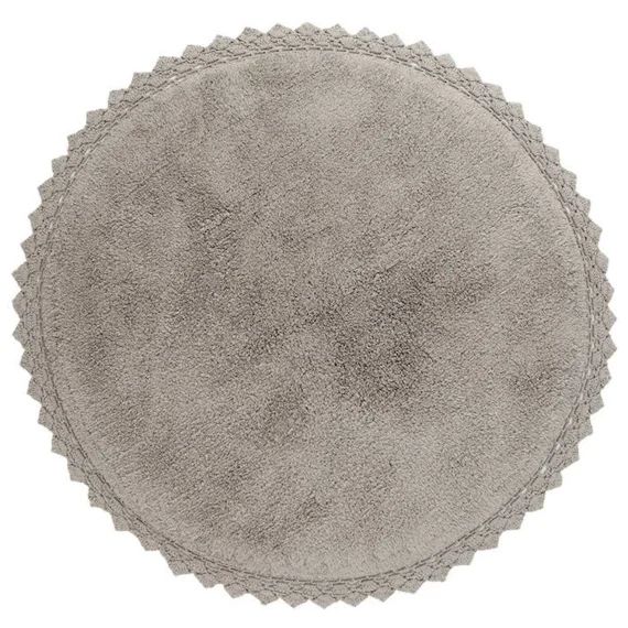Tapis Enfant Perla Crocheté Main En Coton Finition Crochet Gris Ø110 – Nattiot Gris