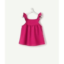 Le t-shirt fuchsia en coton biologique à bretelles –  – Soldes
