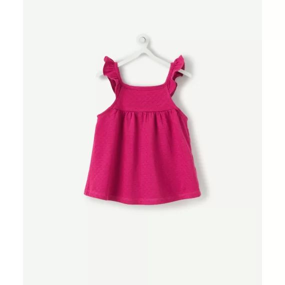 Le t-shirt fuchsia en coton biologique à bretelles –  – Soldes