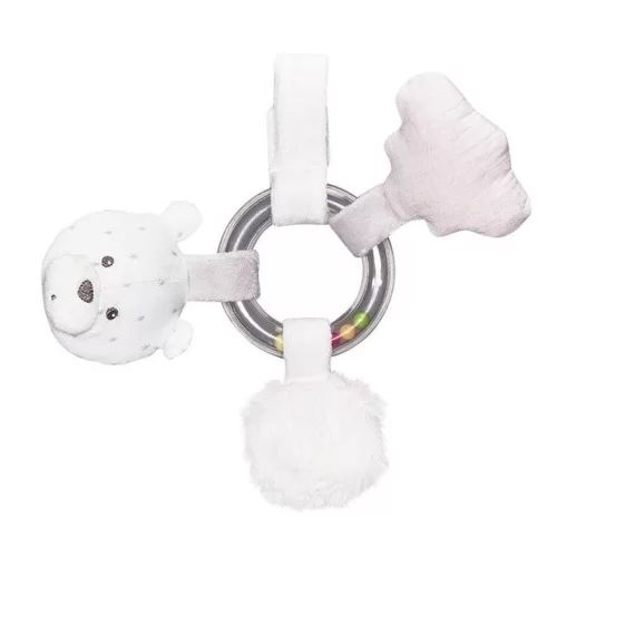 Hochet en velours blanc