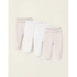 Pack 4 Pantalons À Pieds En Coton Multicolore