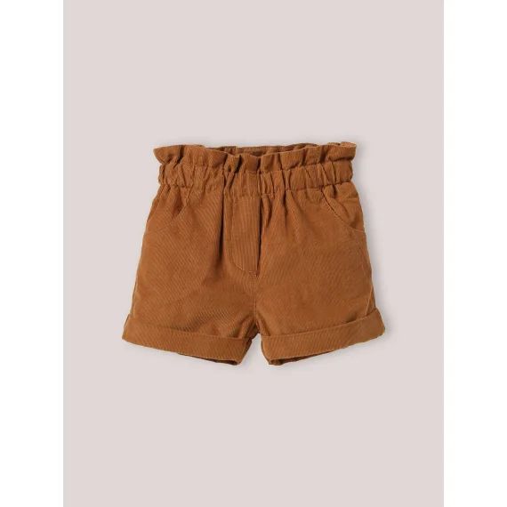Short En Velours Sucre Brun