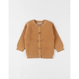 Cardigan En Tricot Fin Ocre Jaune