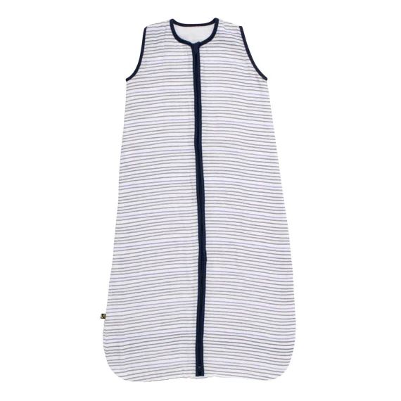 Gigoteuse Lange Été En Coton Bio Blanc/bleu