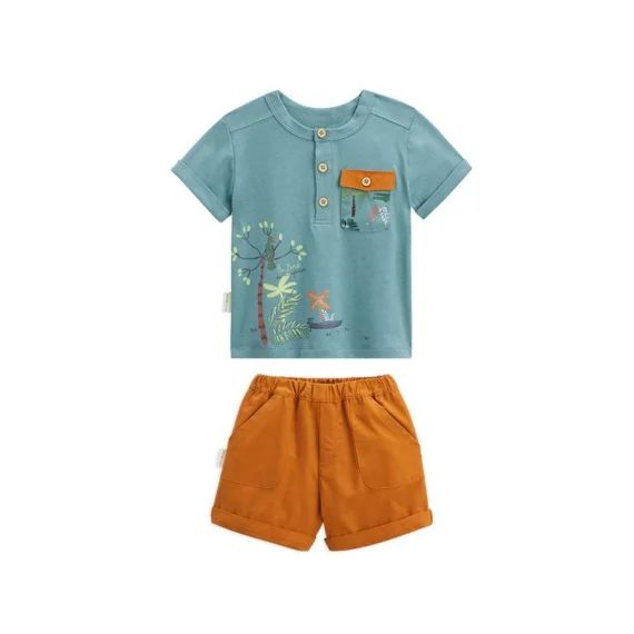 Ensemble Bébé T-shirt Et Short Mangrove Bleu