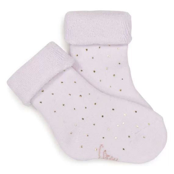 Chaussettes à pois Fille Rose