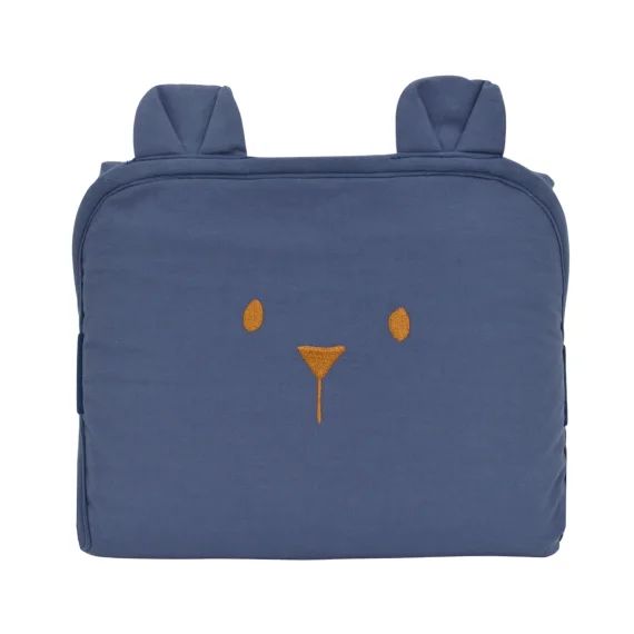 Tapis à langer de voyage Ourson – bleu marine