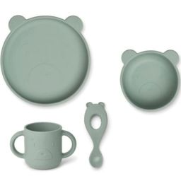 Coffret repas en silicone Vivi Mr bear Peppermint (4 pièces)