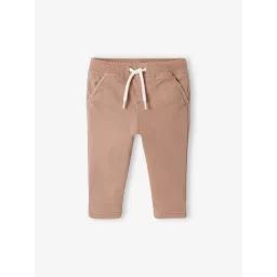 Pantalon en sergé doublé bébé garçon beige poudré