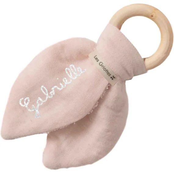 Anneau de dentition en bois Beige (rosé personnalisable)