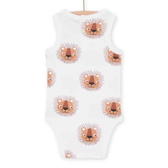 Body Blanc À Imprimé Têtes De Lion