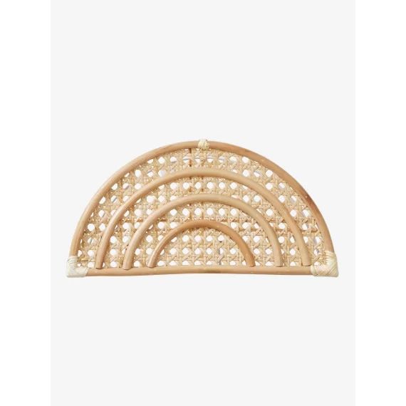 Applique arc-en-ciel en rotin et cannage bois