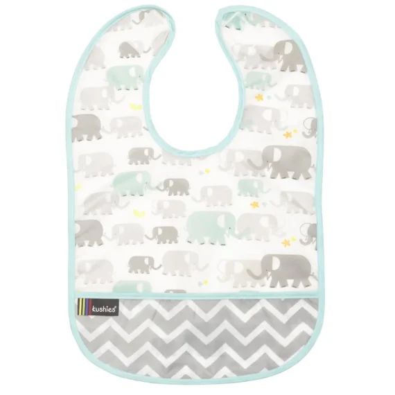 Bavoir 12-36 Mois Elephants Bleu