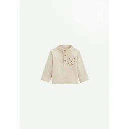 Chemise Enfant En Velours Côtelé Gribouille Beige