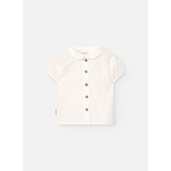 Chemise En Batiste Brodée Blanc