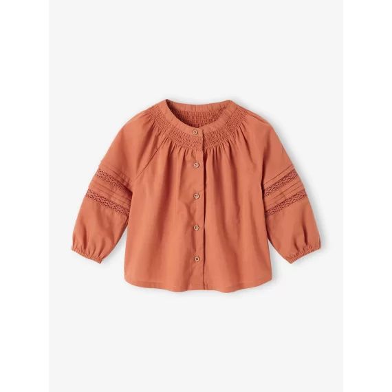 Blouse fantaisie bébé rouille