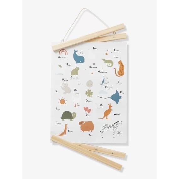 Affiche abécédaire MINI ZOO beige