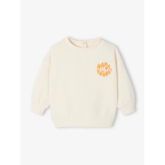 Sweat col rond Basics bébé écru