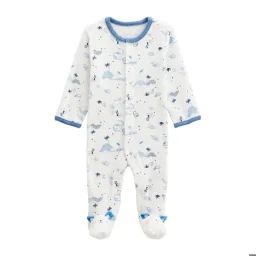 Pyjama Bébé En Velours Dune Valley Blanc