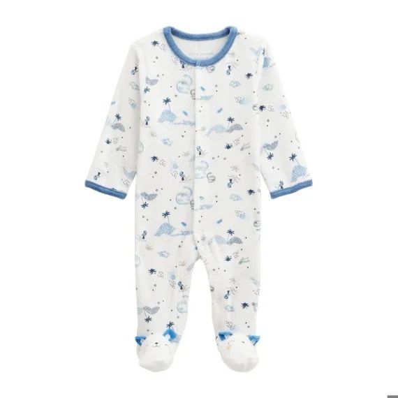 Pyjama Bébé En Velours Dune Valley Blanc
