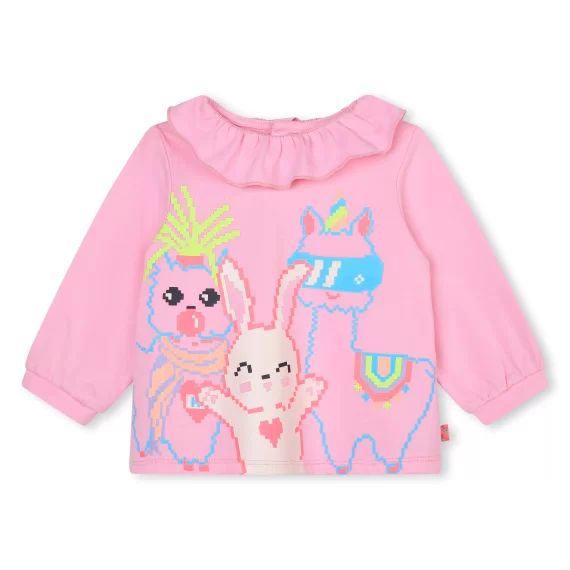 T-shirt à manches longues Fille Rose