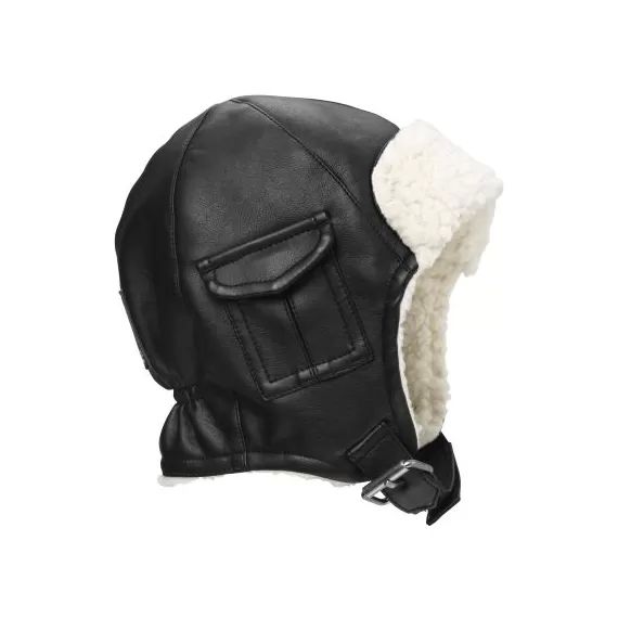 Bonnet chapka noir Aviator Black (0-6 mois)