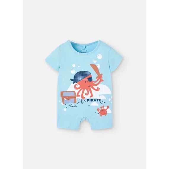 Grenouillère En Tricot Bleu