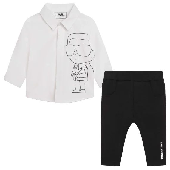 Ensemble chemise et pantalon Garçon Noir
