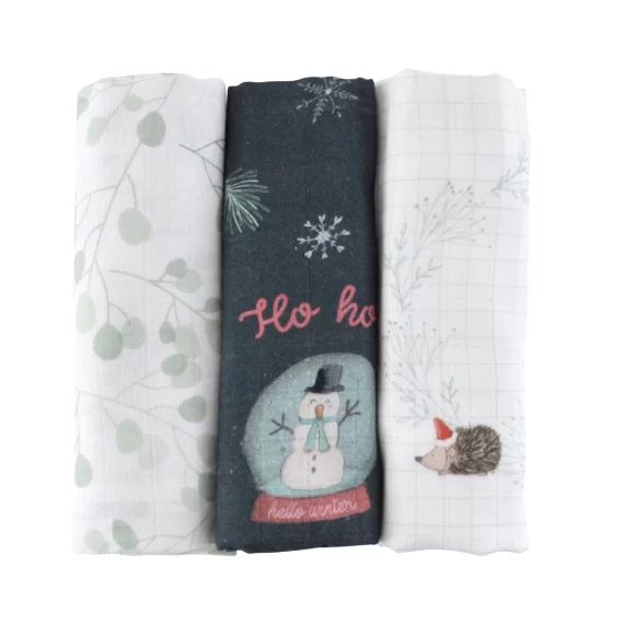 Lot de 3 langes Noël Magique