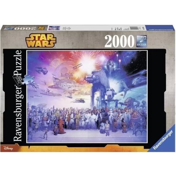 Puzzle 2000 p – L&rsquo;univers Star Wars – Ravensburger blanc