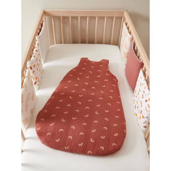 Tour de lit / tour de parc pare-chocs en coton bio* HAPPY SKY multicolore